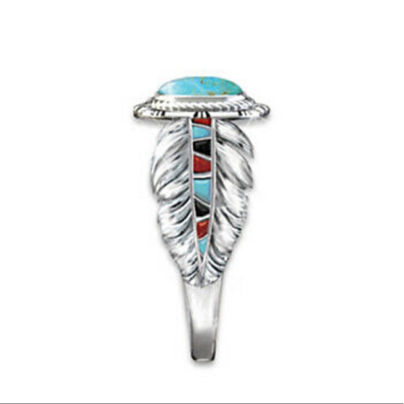 New 925 Silver Oval Cut Turquoise ring - Picture 3 of 9